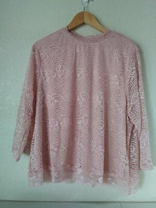 CAMICIA TOP NO BOUNDERS JUNIOR MANICA 3/4 FODERATA PIZZO NUOVA CON ETICHETTA ROSA/TAGLIA 4X - Foto 1 di 11