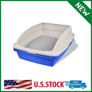 Large Sifting Cat Litter Box Pan Self Clean Slotted Kitty Tray Extra Hooded New - Picture 1 of 9