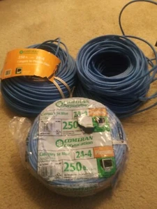 computer blue wire 24-4 plenum cmp 250 feet comtran - Bild 1 von 2