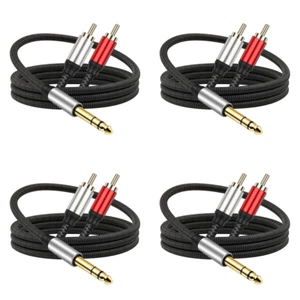 6.35mm Male To 2RCA Male Adapter Cable Audio Y Splitter Cable Insert Cord (2m) - Bild 1 von 8