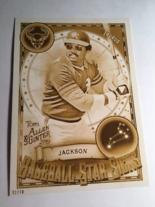 2019 Topps Allen & Ginter Baseball Star Signs 5x7 Reggie Jackson A's 22 02/10 - Picture 1 of 1