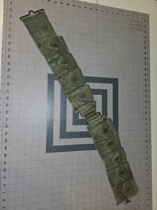 WWII US Army M1 GARAND RIFLE 10 POCKET AMMO BELT Green Original Good Cond - Picture 1 of 2