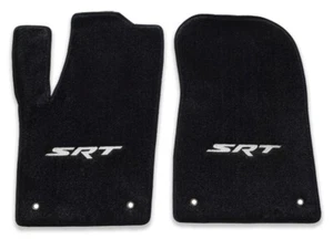 2013-2015 Jeep Grand Cherokee SRT Black Velourtex Carpet - Front Mats - SRT Logo - Foto 1 di 8