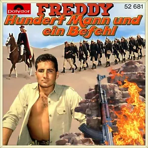 7" FREDDY QUINN Hundert 100 Mann und ein Befehl CV BARRY SADLER JAMES LAST 1966 - Bild 1 von 3