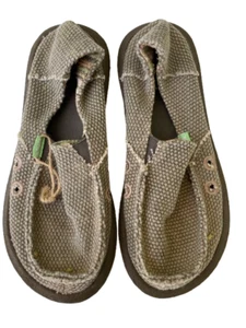Zapatos sin cordones Sanuk Taupe para niños talla 2 Sidewalk Surfer - Imagen 1 de 5