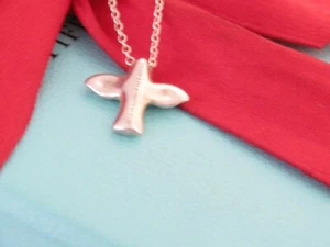Tiffany & Co Silver Peretti Dove Pendant Necklace 16” - Picture 1 of 6
