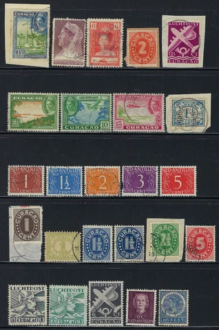 25 Curacao Stamps Used Cover
