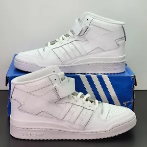 Scarpe da basket Adidas Forum Mid da uomo taglia 13 bianche casual sneakers sportive - Foto 1 di 11