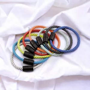 Handcrafted Reflective Cord Custom Size Unisex Wrist Bracelet Men Women Sydney - Foto 1 di 41