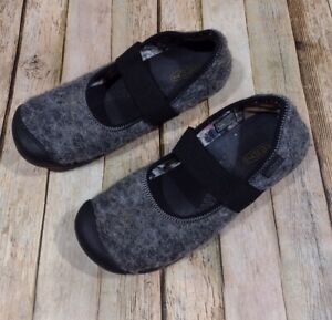 Keen Sienna Mary Jane Wool Slip On Shoes Size 9.5 Gray Comfort