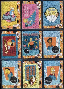 ARTBOX 2000 THE SIMPSONS STICKERS BOWLING PRISM CHASE 12 STICKER SET #C1-#C12