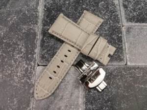 Nuevo Juego de hebillas de correa de cuero de grano gris de 26 mm para PANERAI P - Imagen 1 de 9