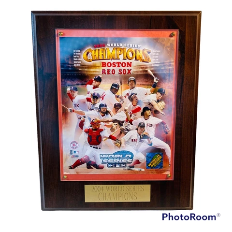 BOSTON RED SOX 2004 World Series Champions Wood Plaque Ortiz Ramirez Baseball Cover