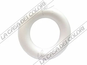 OGGETTO IN POLISTIROLO - CORONA PIATTA - DIAM INT. 13cm - DIAM EXT. 22cm - 2 PZ - Picture 1 of 1