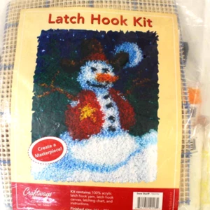 RARE CRAFTWAYS Latch Hook Kit 550192 Snow Sheriff Christmas NOS - Picture 1 of 5