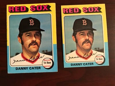 1975 Topps Danny Cater Mini and Regular Size Baseball Cards - Card No. 645 - Image 1 of 4