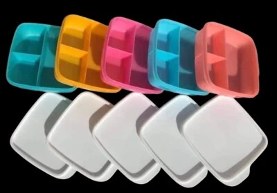 Tupperware Lunch It Divided Containers  W/ Lids Meal Prep Bento Box Lot of 5 - Image 1 of 4