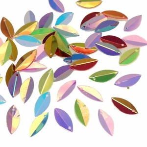 1000 Mixed Color Horse Eye Leaves loose sequins Paillettes 6X15mm sewing Wedding - Picture 1 of 9