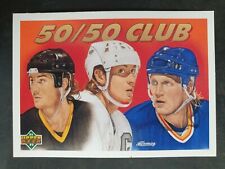 1991-92 Upper Deck #45 The 50/50 Club/Mario Lemieux/Wayne Gretzky/Brett Hull 