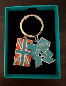 BRAND NEW Official London 2012 Olympic Keychain - Logo & Union Jack - BOXED - Picture 1 of 8