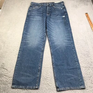 American Eagle Low Rise Baggy Jeans Womens 12 (35x32) Blue Relaxed 90s NEW NWT - Picture 1 of 16