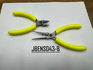 Snap-on Tools HI-VIZ 2pc Soft Grip Needle Nose & Snipe Nose Precision Pliers Set - Picture 1 of 8