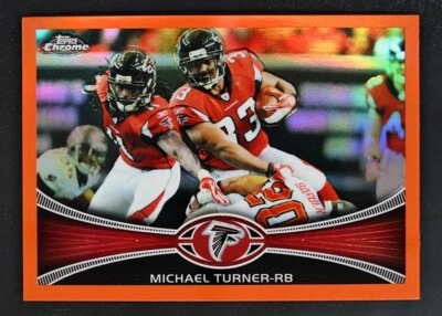 2012 Topps Chrome #130 Michael Turner Orange Refractor Atlanta Falcons - Image 1 of 2