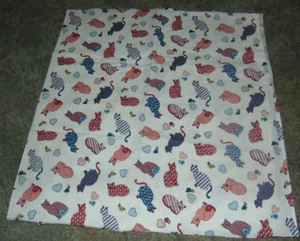 Stoffstück gemustert Katzen 22 x 44 cm breit Baumwolle - Bild 1 von 2