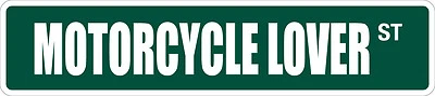 *Aluminio* Letrero de calle de metal novedad 4" x 18" para amante de la motocicleta SS 2671 Foto 1 de 2