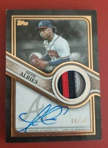 Ozzie Albies 2023 Topps Reverence Auto Patch Relic Platinum #'d /10 SSP Braves - Picture 1 of 6