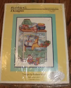 Counted Cross Stitch Bobbie G Designs New Baby Announcement New Kit - Picture 1 of 3