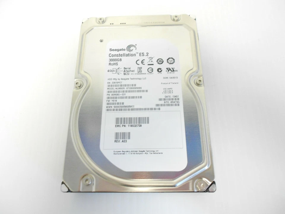 Seagate 3TB 7.2K SAS 3.5" Storage Server Hard Drive 6Gb/s ST33000650SS 9SM260 - Image 1 of 1