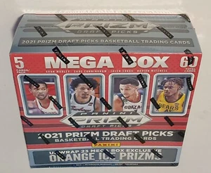 2021 Panini Prizm Draft Picks NBA Basketball Trading Cards Mega Box Orange Ice - Bild 1 von 3