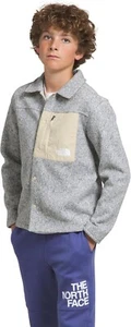 THE NORTH FACE Boys' Sweater Fleece Button Down, TNF Light Grey Heather, X-Large - Picture 1 of 5