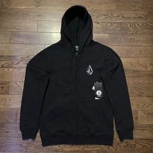 Volcom Stone Black Zip Up Hooded Sweater Size Small BNWT! - Picture 1 of 5