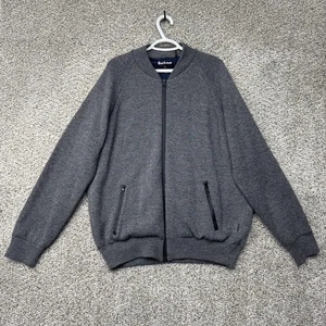 Barbour Jacke Herren XXL Wetterkomfort Wolle Full Zip gefüttert grau Strick schwer - Bild 1 von 17