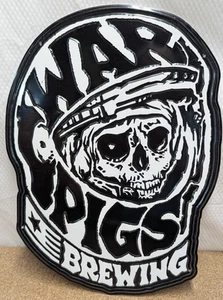 War Pigs Brewing Skull Astronaut 3 Floyds geprägtes Blechschild 17 1/2" - Bild 1 von 2