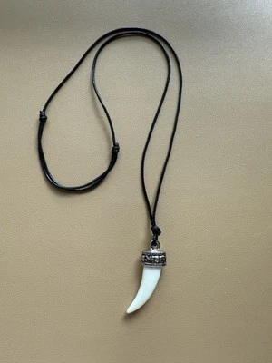 Elephant Necklace Thailand White Silver Adjustable New - Image 1 of 4