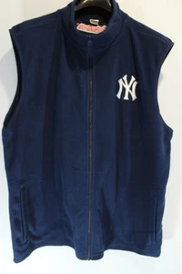 New York Yankees Fleece Vest Blue Zipper Polyester XL Baby Ruth SGA 9/24/2025 - Picture 1 of 7