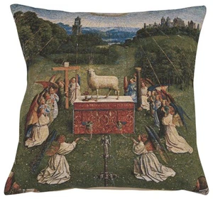 Lamm Gottes europäischer Kissenbezug aus Belgien - Kunst von Jan & Hubert van Eyck - Bild 1 von 12