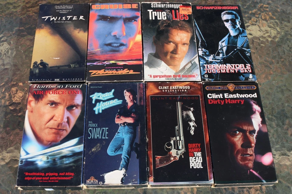 Lot of 8 Vintage VHS Tapes Movies Days of Thunder Road House - Image 1 of 4