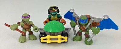 Teenage Mutant Ninja Turtles Half Shell Heroes Tread Cycle PVC 3" Figures Lot - Image 1 of 4