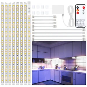 8-teiliges Unterschrankbeleuchtungsset, helle Unterschrankleuchten, flexible LED-S... - Bild 1 von 7