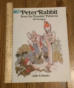 Peter Rabbit Iron On Transfer Patterns 88 Designs 1987 J S Hasler SC Dover Pub - Picture 1 of 11