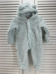 Magnetic me size 6M pale blue Sherpa fleece snowsuit bunting - Picture 1 of 5
