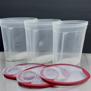 3er Set Rubbermaid Servin' Saver 1,5 Gal Trockenwaren Müslibehälter 556P roter Deckel - Bild 1 von 14