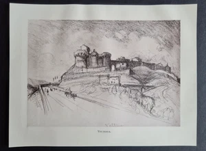 Antique 1909 print - Volterra - Tuscany - Italy - Joseph Pennell - Picture 1 of 2