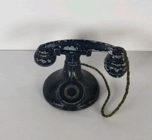 1930's TOOTSIE TOY Green Metal Toy Cradle Telephone Miniature Dollhouse - Picture 1 of 5