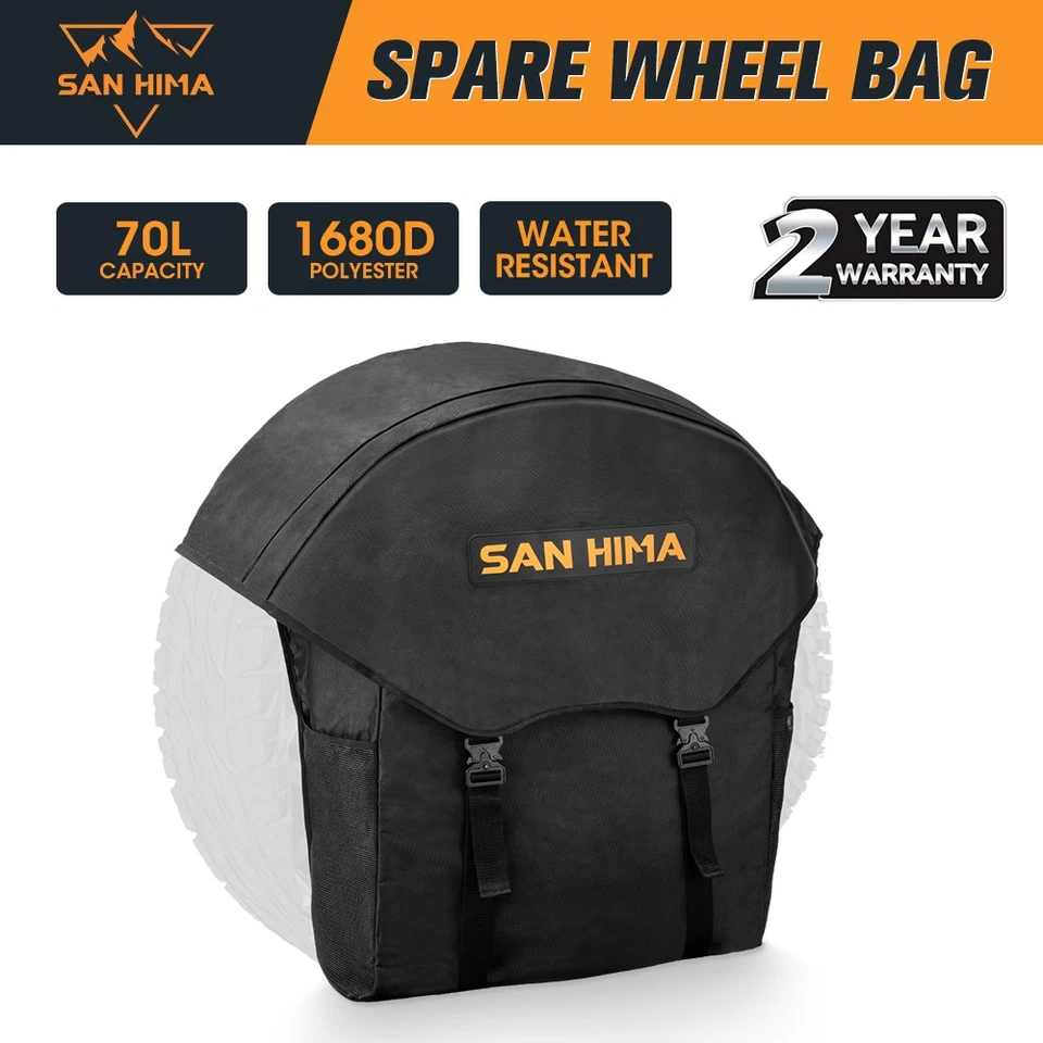 San Hima 70L Spare Wheel Bag Rubbish Bin & Accessory Storage Tote Snatch Rear - image 1 of 4