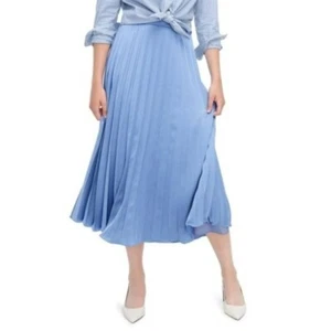 J. Crew Classic Pleated Midi Skirt in Dark Periwinkle - Size 16 - Picture 1 of 9